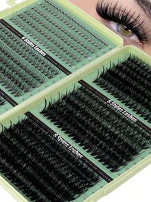 720pcs Super Dense DIY False Eyelashes Set, 8-16mm, 10D-150D Curl, Natural Look, Thick & Fluffy, Suitable For Daily Use And Beginners, Mixed Styles, Freely Combinable