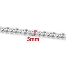 1 Pack 1 Meter 304 Stainless Steel Multi-Style Silver Cuban Link Chain, Suitable For Jewelry Making, DIY Materials, Necklaces, Bracelets, Clothing Accessories - Multiple Cuban Chains - View 13