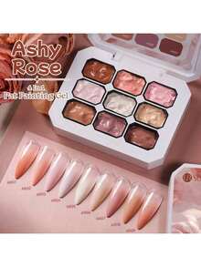 UR SUGAR 4合1涂抹式甲油胶，高光泽闪亮金属反光可卸UV/LED涂抹式甲油胶，美甲沙龙专用。