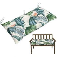 YQQ Cojín de banco al aire libre impermeable plantas tropicales cojines de banco impresos para muebles de exterior cojín de silla de columpio resistente a los rayos UV almohadilla de cojines de banco2179 - 39 km 0 km - Ver 1