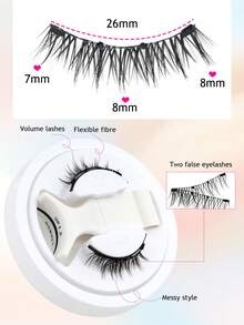 1 Cặp mi giả từ tính không cần keo, có kẹp, dễ dàng đeo và tháo, tạo kiểu trang điểm mắt cánh tự nhiên. - Lông mi Manga nhọn - Xem 4