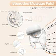 Pack Of 2 Electric Breast Pump, Portable With 3 Modes And 12 Levels, 5s Assembly, Memory Mode, LCD Display, Electric Breast Pump Portable With 19 Mm / 21 Mm Flange - Xám - Xem 6