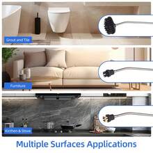 2500W High Pressure Steam Cleaner High Temperature Pressurized Steam Cleaning Machine 1100ml 3 Bar Portable Handheld Steam Cleaners with 3 Brush Heads for Home Use Car Detailing - Tipo de Enchufe A USA (110-127V) - Ver 6