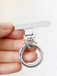 1 Piece Ultra-Thin Rotatable Metal Clamp, Stainless Steel Connecting Piece, Mobile Phone Fixing Gasket That Can Be Connected To Mobile Phone Lanyard And Pendant, Suitable For Various Smart Phones, Sturdy And Durable. - Multicolor - View 7