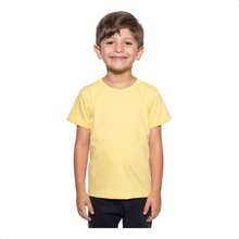 Girls' Short-Sleeve T-Shirt, 100% Cotton - 黃色G - 查看 1