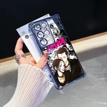 nana122JH Funda de Teléfono con Patrón de Anime, Funda de Teléfono con Marco Electrochapado Azul para  15/Redmi Note 14/14 Pro/14 Pro+/13/13/13 Pro/13 Pro+/12/12/12 Pro/12 Pro+/12S/12 Turbo/10 Pro/14/Poco F6 Pro/ 14T/ 14 Pro/Poco X6 Pro/Poco F5 Pro/Poco X7 Pro Funda Protectora Completa Antigolpes con Marco Electrochapado, Regalo de Navidad, Regalo de Año Nuevo - Mezcla de colores - Ver 10