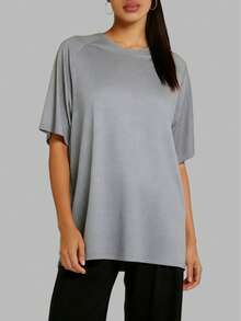 OKP 5 Pieces Of Large-Sized Multi-Color T-Shirts For Girls, Sporty And Casual Women'S Wear, With A Simple And Elegant Style. Suitable For Daily Exercise, Running, Cycling, Can Also Be Used As Pajamas,Large-Sized Clothing. - 彩色 - 查看 2