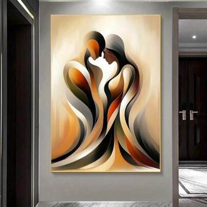 1pc 31.49*47.24in/80cm*120cm Frameless Modern Abstract Lovers Print Art Wall Art Canvas Painting Art For Living Room Modern Canvas Poster Wall Decor For Living Room And Bedroom Decoration Paintings No Frame