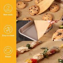 1 Roll Heavy Duty Non-Stick Parchment Paper For Baking, Grilling, Air Fryer & Steaming - Silicone Oil Resistant Baking Sheets For Chicken, Fish, Vegetables & More - Perfect For Outdoor Picnic & Everyday Kitchen Use - Multicolor - View 7