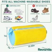 Durable Shoe Wash Bag, Suitable For All Shoe Types - Sturdy Polyester Zipper Closure, Soft Lining, Reusable, Great For Athletic, Casual And Dress Shoes - Multicolor - View 6