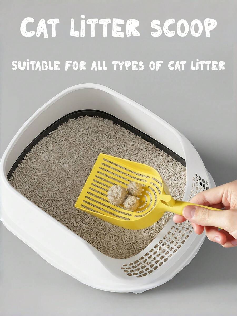 Durable PP Cat Litter Scoop Large Shovel Surface Hangable Design For Cat Litter Box Cleaning, - Multicolor - View 1