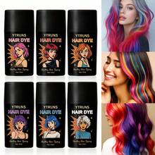 Ytruns 15ml Tinte de pelo temporal con pincel, crema de tinte de pelo lavable al instante, fácil de crear destellos coloridos, aplicación conveniente, adecuado para maquillaje de moda diario, maquillaje de festival, juego de roles, fiesta nocturna y fotografía - Multicolor - Ver 2