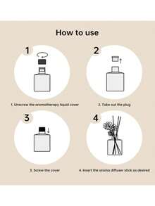 IMPORTEEK Set Aceite Esencial con Varitas de Roten y Flores de Sola  Fragancia para el Hogar Botella de Vidrio Ambientador de Larga Duración sin Necesidad de Electricidad - Negro - Ver 2