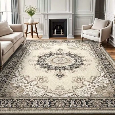 Velvet Living Room Carpet - Fresh And Elegant, Showcasing A Minimalist Style. Anti-Slip, Durable, And Ultra-Soft Velvet Carpet Suitable For Various Occasions. Retro Abstract Geometric Pattern, An Ideal Choice For Decorating Living Rooms, Bedrooms, Offices, And Cafes. Machine Washable And Easy To Maintain.