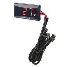 EstiloTendenciaMedidor Digital De Temperatura Del Agua Para Motocicleta, Ultrafino, LCD, 12 V, Para La Mayor¨ªA De Las Motos (Rojo),Term¨®MetroCalidad PremiumVersióN Mejorada - 1 - Ver 10