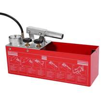 Bomba de prueba hidrostática manual hidráulica con tanque de medidor, Bomba de prueba de compresión de presión de agua manual hidráulica, probador de presión de fuga de tubo de agua - Rojo - Ver 6