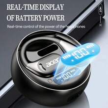 Acer OHR510 蓝牙耳机，开放式设计，带充电盒，挂耳式无线耳机，立体声，降噪，低延迟，舒适佩戴，适合学习、商务、运动、跑步、骑行，兼容手机、平板电脑、笔记本电脑，推荐圣诞节和情人节礼物 - 黑色 - 查看 11