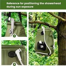 Portable Solar Shower Bag, PP Material With Detachable Hose And Adjustable Shower Head - Perfect For Outdoor Travel, Hiking, Camping, Beach And Swimming - Create Warm, Refreshing Shower Anywhere, Camping Gear, Travel Essentials, Outdoor Activity Equipment, Personal Care, Gifts For Men And Women