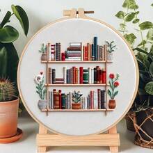 Simple Flower For Teenager Embroidery Kit With Thread, CN EN Instruction,Stamped Cloth,Needles DIY Gift For Student - Multicolor - View 7