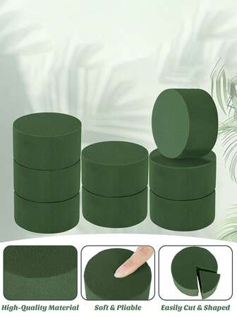 1/6 piezas Bloques de espuma de poliestireno verde de 2 en 1 (uso en seco y húmedo) con forma de flor, ideales para arreglos florales, decoración de plantas y manualidades, perfectos para arreglos de floristerías, ramos DIY, decoraciones de boda, decoración de jardín, sala de estar, dormitorio y decoraciones de fiesta. Adecuado para decoraciones de boda, accesorios de boda, Día de San Valentín.