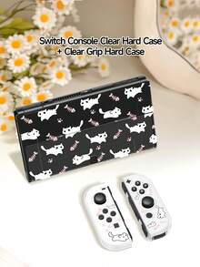 1个卡通猫鱼骨图案透明闪光保护壳，兼容Switch 2 (2025) / Switch OLED主机和Joy-Con手柄，Switch玩家的最佳礼物 - 彩色 - 查看 10