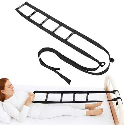 Pull-Up & Sit-Up Assist Strap – Heavy-Duty 5-Handle Grip Rope Ladder For Bed, Provides Stability And Strength Training Aid For Seniors, Disabled, Or Post-Surgery Recovery
