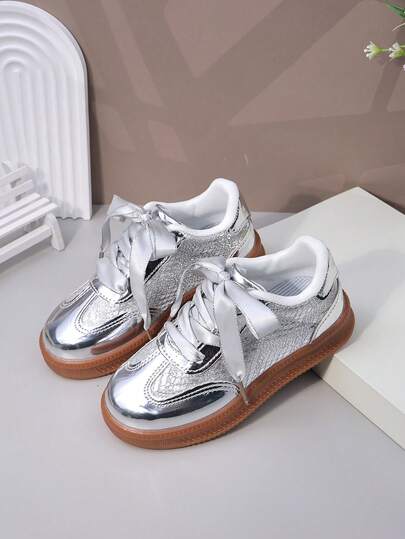 Children's Sports Shoes, Infant Sports Shoes, New Spring/Autumn Toddler/Big Kid Solid Color Hook And Loop Casual Sneakers, Thick Sole Breathable Boys/Girls Running Shoes, School Campus Leisure Student Leather Shoes