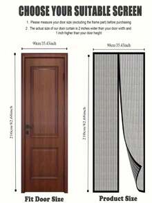 Puerta de pantalla magnética de alta resistencia - Auto sellado, entrada sin manos, protección contra insectos, amigable con mascotas y niños, malla de nailon fácil de limpiar para varios estilos de habitaciones, puerta de mascotas | Cierre magnético | Instalación fácil, puerta de pantalla - Blanco - Ver 5