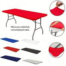 Mantel rectangular de ARSAGRISA de poliéster elástico, lavable y resistente a las arrugas para fiestas en el comedor y la cocina - Multicolor - Ver 2