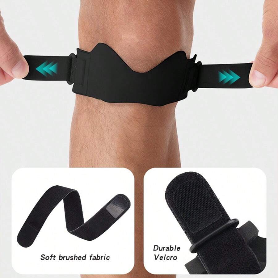 硅胶髌骨带，男女通用护膝，髌骨护膝带，适用于篮球、跑步、徒步、排球、网球、深蹲等运动，男女通用护膝，髌腱支撑带，弹性护膝带，跑步配件 - 彩色 - 查看 1