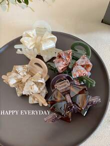 4pcs/1pc Acetate Fiber Hair Clips, Fashionable Acetate Fiber Hair Claws, High-Quality Clips, Nape Hair Clips, Women's Headwear, Hair Accessories, New Design, Warm For Autumn/Winter, Elegant Style, Nape Hair Claws, Suitable For Women And Girls, Holiday Gift, Daily Wear Elegant Claw Clip - Multicolor - View 13