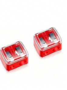 1/2/4 قطع مبراة أقلام مكياج متعددة الألوان، مناسبة لحواجب العين، آيلاينر، قلم تحديد الشفاه، أحمر الشفاه وغيرها من مستحضرات التجميل، مبراة ذات فتحتين مع غطاء للغبار، للاستخدام في المدرسة والمنزل والمكتب - متعدد الألوان - مشاهدة 13