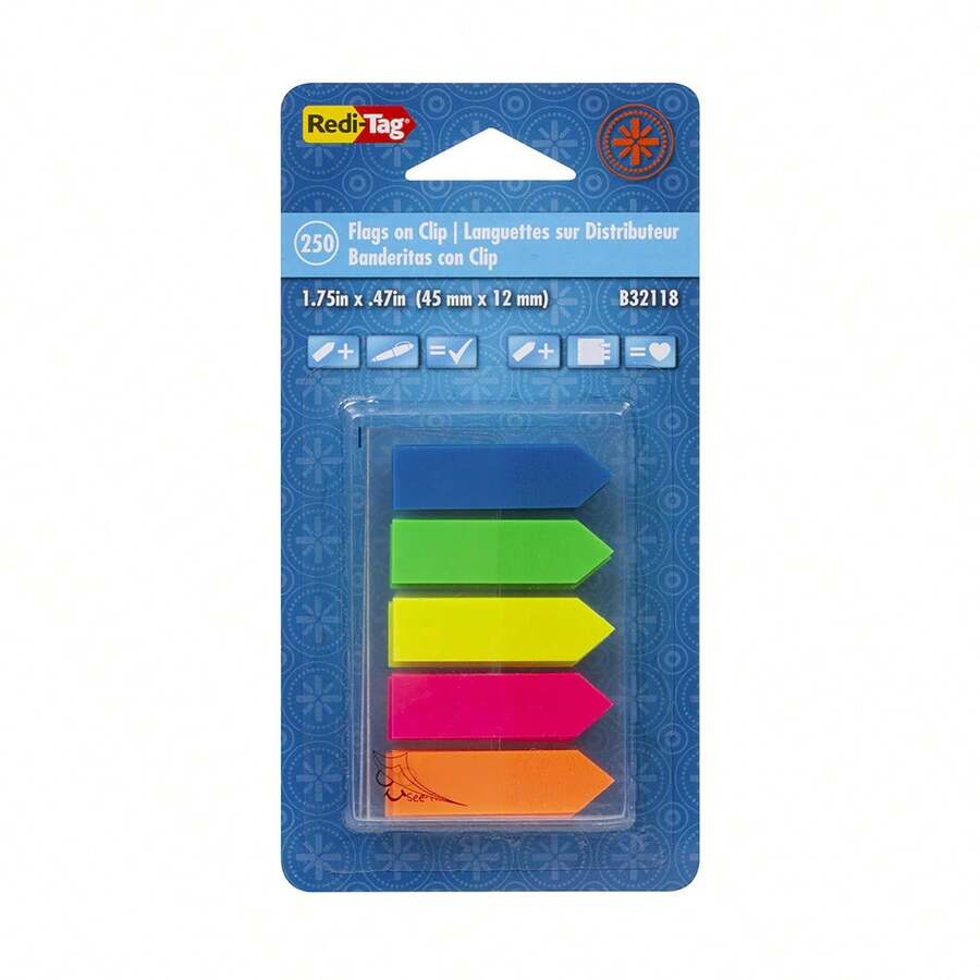 Redi-Tag Sticky Note Set, 270 Notes For Binder - Multicolor - View 1