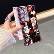 Funda de teléfono con patrón de anime Hellsing Alucard (3), funda de teléfono con marco electrochapado rosa para  15/Redmi Note 14/14 Pro/14 Pro+/13/13/13 Pro/13 Pro+/12/12/12 Pro/12 Pro+/12S/12 Turbo/10 Pro/14/Poco F6 Pro/ 14T/ 14 Pro/Poco X6 Pro/Poco F5 Pro/Poco X7 Pro, funda protectora a prueba de golpes con marco electrochapado, regalo de Navidad, regalo de Año Nuevo - Colores mezclados - Ver 3