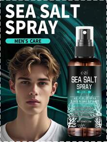 C-ZI Men's Sea Salt Spray, 100ml/3.53oz, Adds Soft Texture, Creates Lightweight Styling - 100ml - View 3