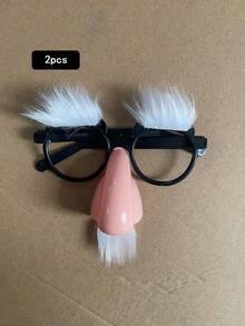 1/2/6 món đồ trang trí tiệc râu lông mày kính trang trí bóng mũi giả râu kính - màu đen - Xem 11