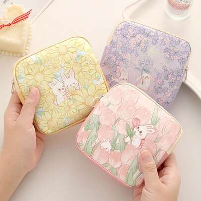 2个装卫生巾收纳袋，大容量，简约风格。防水材质，可收纳卫生巾、护垫和卫生棉条。