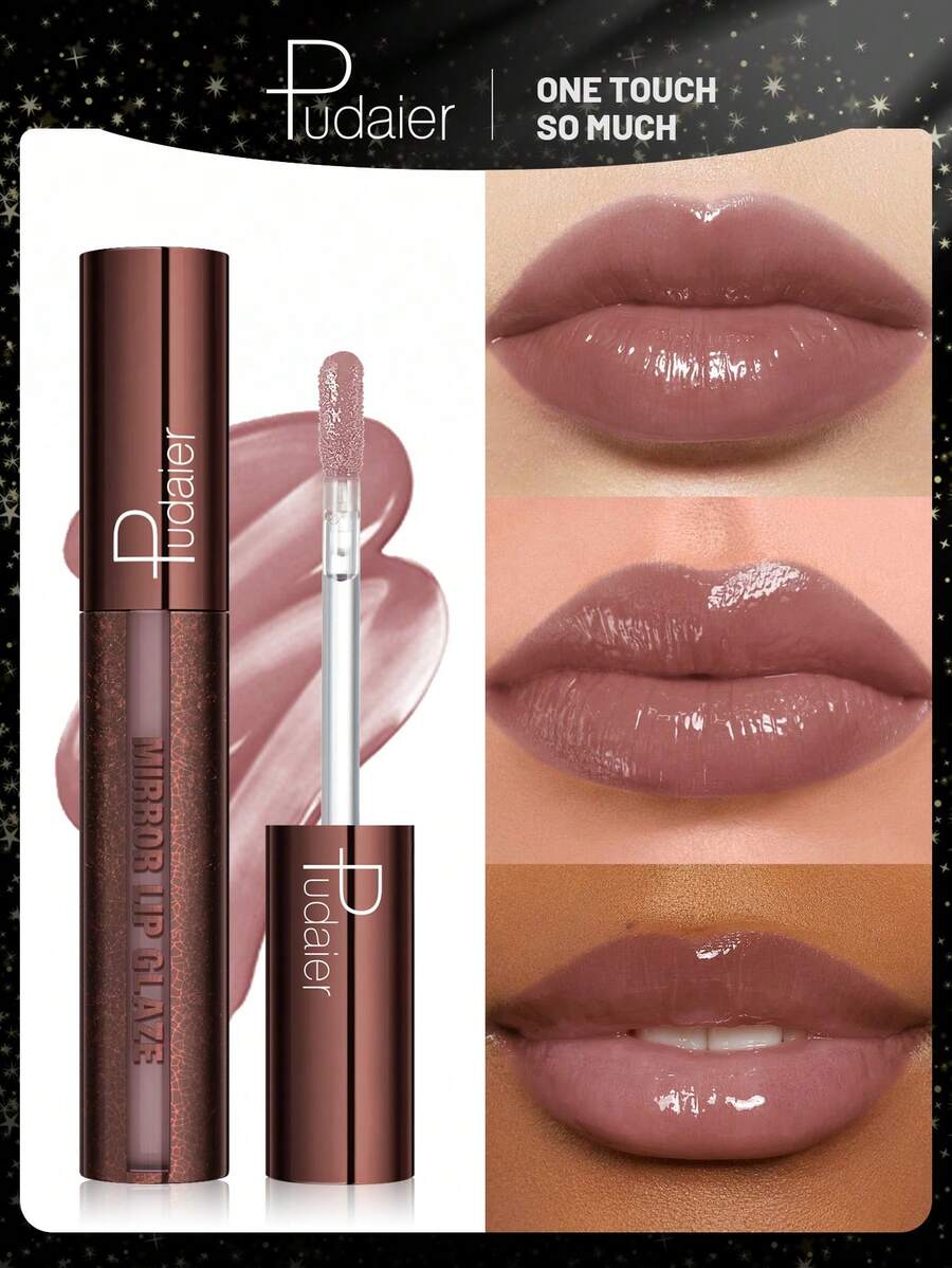 Pudaier 镜面光泽唇彩 – 不晕染、防杯托、持久、超亮泽、保湿 - #05 - 查看 1