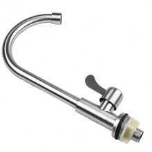 Cold Water Kitchen Sink Faucet, Single Cold Kitchen Faucet, 360° Rotation, Single Handle, SUS304 Stainless Steel