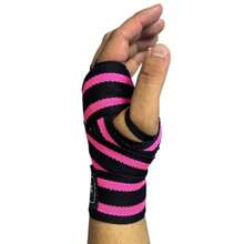 Hand Wraps, Forearm Guards - Black With Pink - View 5