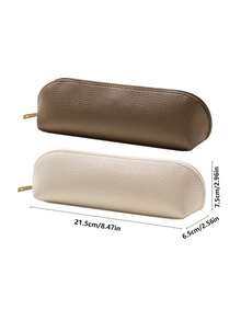 1 pezzo Astuccio alla moda in pelle/PU vintage, portamonete, custodia per cancelleria, organizer per forniture scolastiche