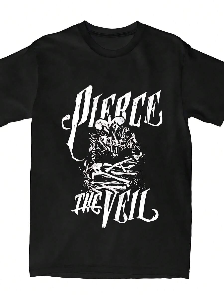 Rock Band Shirt Merch Men Women Graphic Tees Short Sleeve Clothing Plus Size - Black 30 - View 1