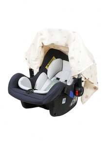 1pc Solid Color Baby Stroller Canopy, Breathable, With Button-Style Opening, Protects Baby From Sunlight, Essential For Summer - Dust Cover - View 8