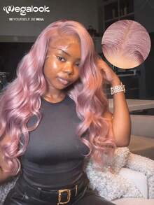 MEGALOOK Ash Purple Color 6x5 Pre Cut Lace Body Wave Wig 100% Human Hair - Transparent Invisible Lace Glueless Wig Pre Plucked Natural Hairline Put On & Go Easy Wear Beginner Friendly Purple Color Wigs - Natural Looking Daily Use Office Ready Corpse Bride Halloween Vibes Party Style Y2K Baddie Vacation Outfits Outdoor Cosplay Campus School Holiday Christmas Part Wedding Festival Ready Human Hair Wig - SLavender - View 1