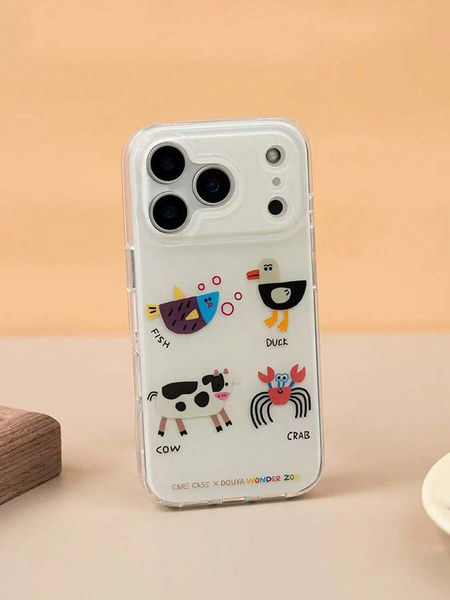 1 Pieza Funda de teléfono con diseño lindo de pez, vaca, pato, cangrejo para iPhone17, iPhone17Promax, 17, 16ProMax, 16Pro, 16Plus, 16, 15Promax, 15pro, 15Plus, iPhone14Promax, 14Pro, 14/13, adecuado para niñas, para regalar a familiares, amigos, compañeros de clase, mejores amigos y regalos del Día de San Valentín