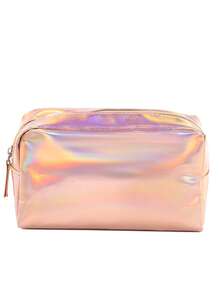1pc/2pcs/4pcs Holographic Cosmetic Bag, Toiletry Bag, Makeup Organizer Pouch, Portable Travel Makeup Bag, Makeup Tool Bag, Coin Purse,Pouch,Makeup Pouch,Travel Essential - Multicolor - View 4