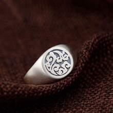 Anillo Abierto Vintage - Plata tailandesa vintage envejecida - Ver 5