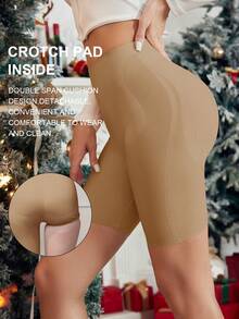 1 pieza Moldeador de mujer con elevación, control de abdomen y glúteos, diseño micro-esculpido, sin costuras y con glúteos gruesos, para crear un efecto natural de glúteos levantados, pantalón moldeador para mujer - Caqui - Ver 4