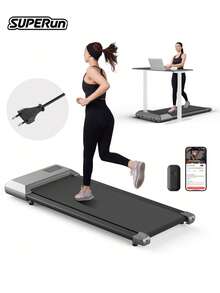 Walking Pad, Under Desk Treadmill For Home, Portable Mini Treadmill, No-Assembly Treadmills, App/Remote Control, Led Display, Walking Jogging Machine(‎Grey) - 美規B型插(110-127V) - 查看 7