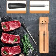 PZW Termómetro de Carne Inalámbrico con Bluetooth para BBQ Fumar y Asar IPX7 Resistente al Agua Smart Food Thermometer para Parrilla2537 - como en la foto - Ver 4